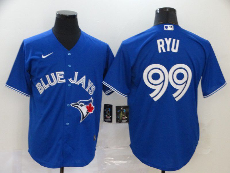 Men Toronto Blue Jays #99 Ryu Blue Nike Game MLB Jerseys->women mlb jersey->Women Jersey